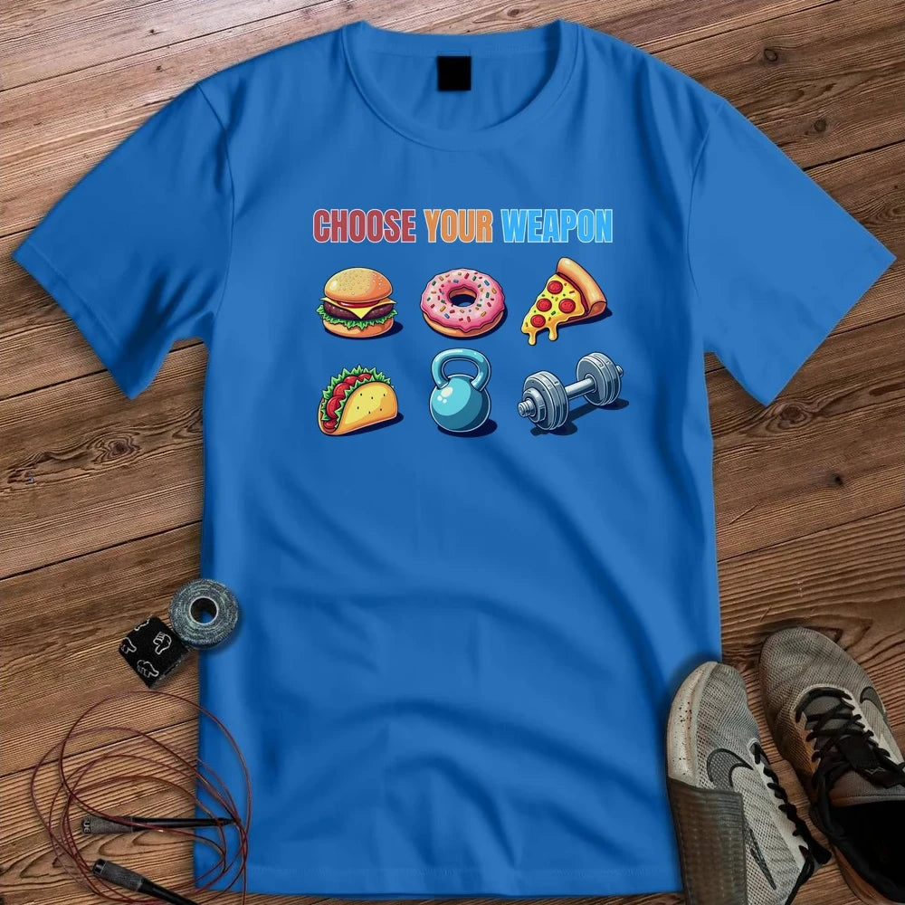 CHOOSE YOUR WEAPON T-SHIRT