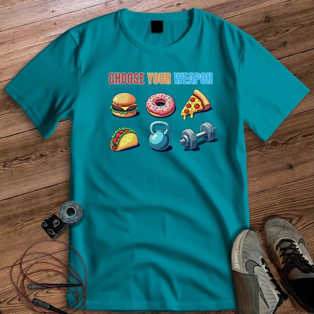 CHOOSE YOUR WEAPON T-SHIRT