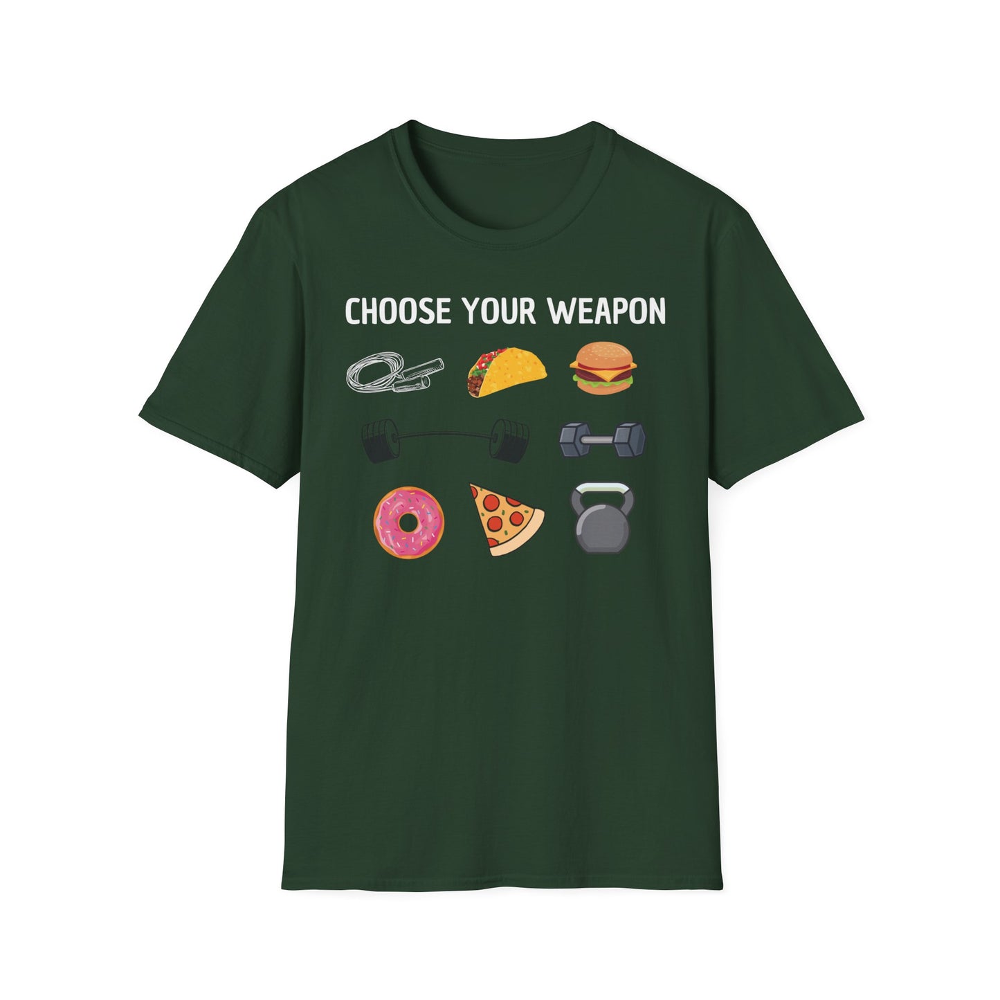 CHOOSE YOUR WEAPON T-SHIRT