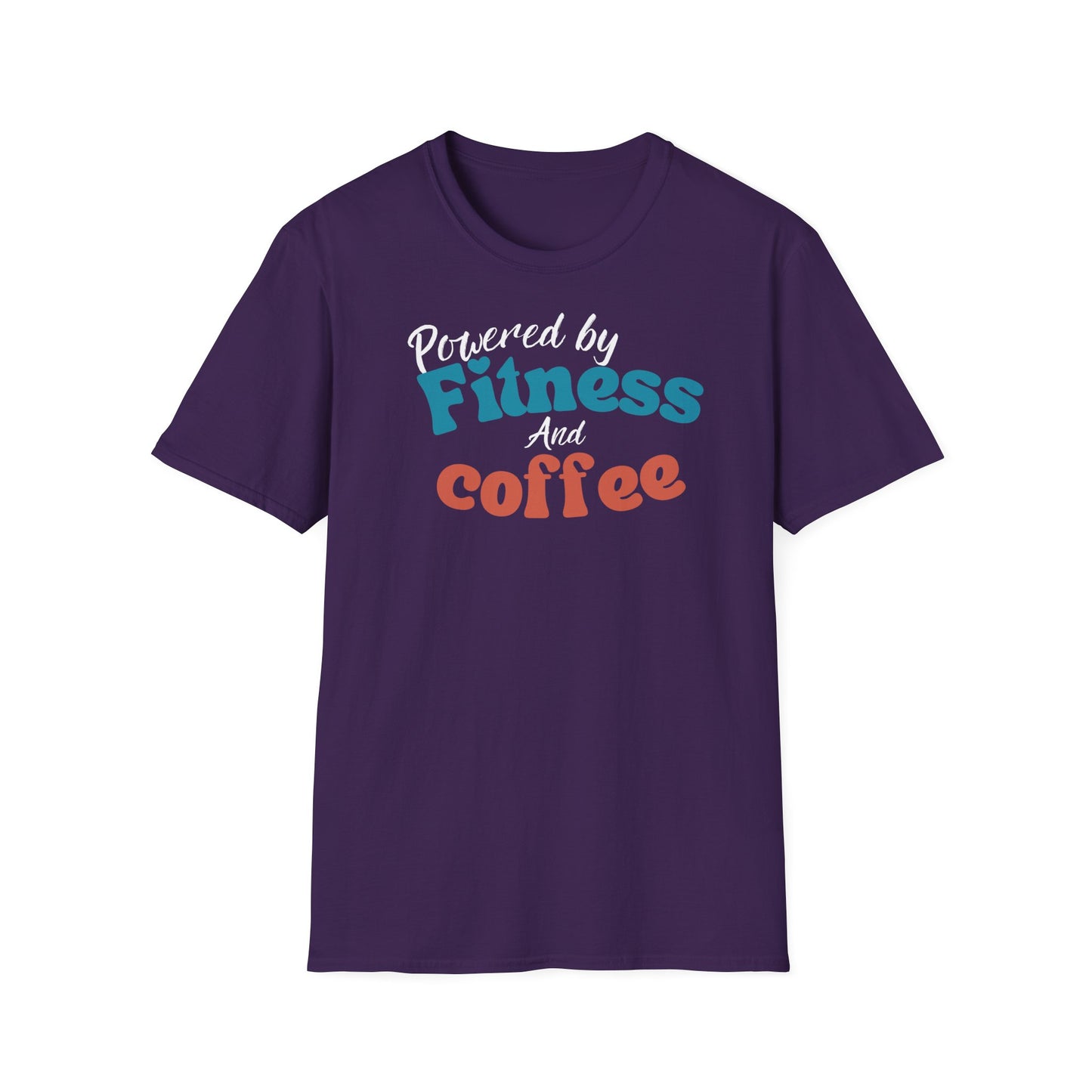 POWERED BY FITNESS AND COFFEE T-SHIRT