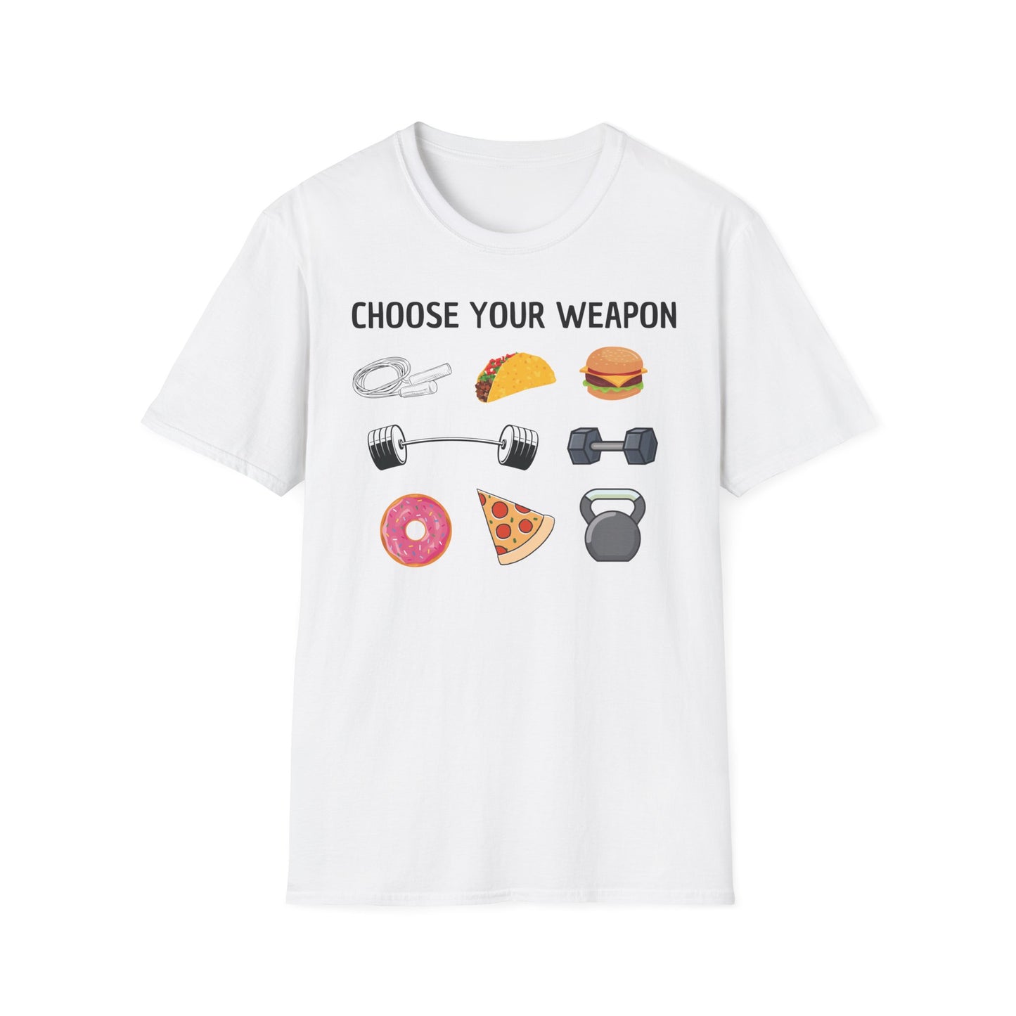 CHOOSE YOUR WEAPON T-SHIRT