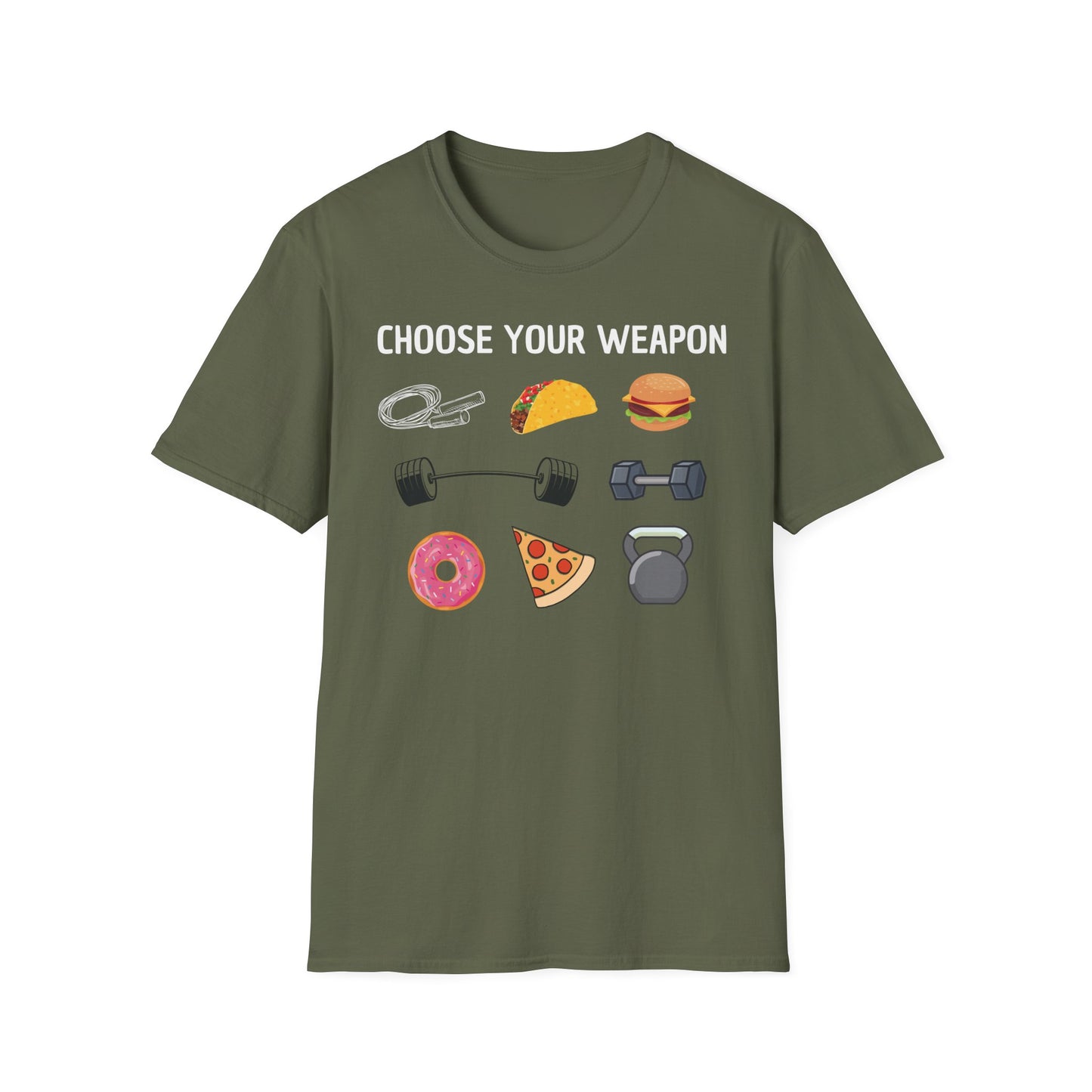 CHOOSE YOUR WEAPON T-SHIRT