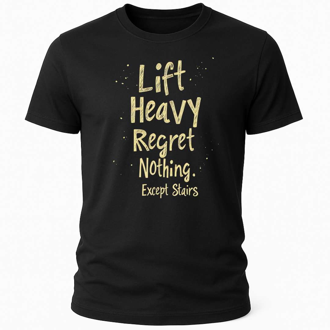 LIFT HEAVY REGRET NOTHING T-SHIRT