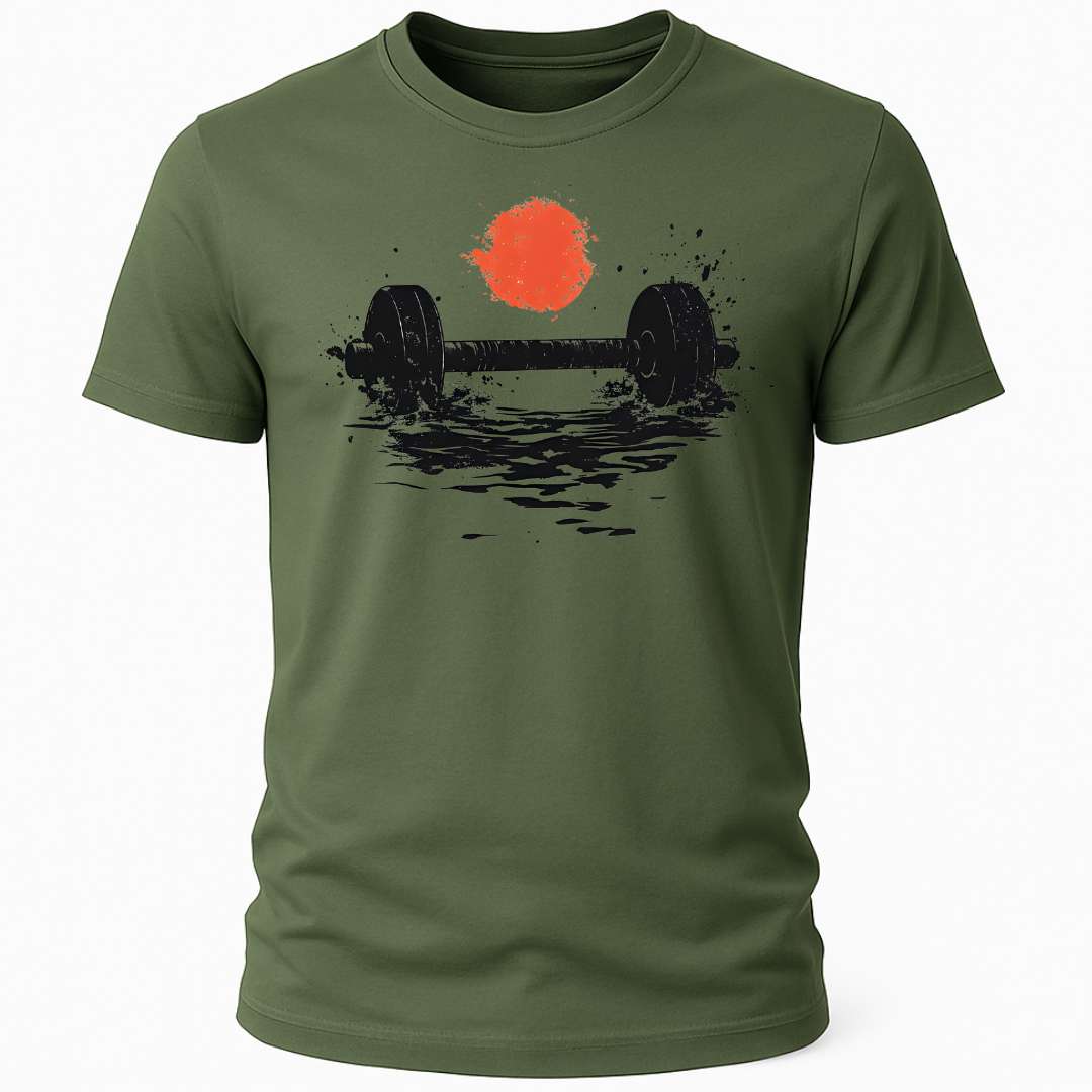 SUNSET BARBELL T-SHIRT