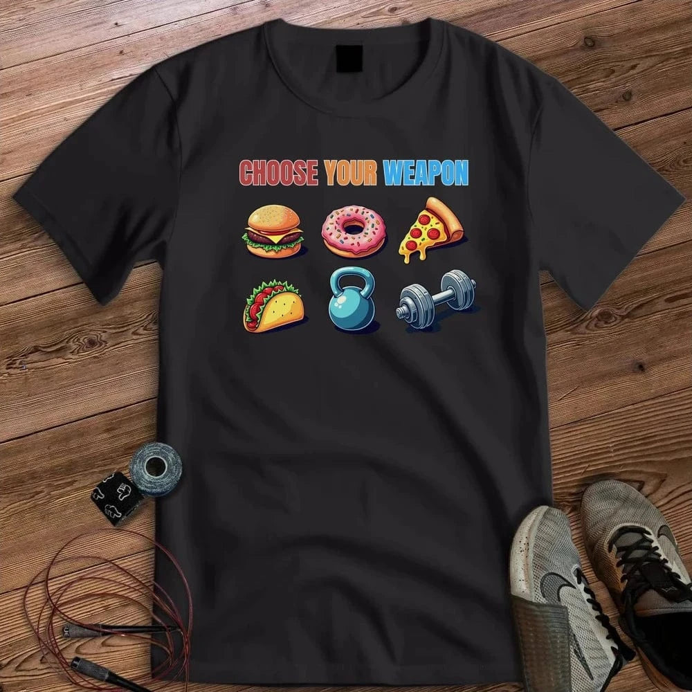 CHOOSE YOUR WEAPON T-SHIRT
