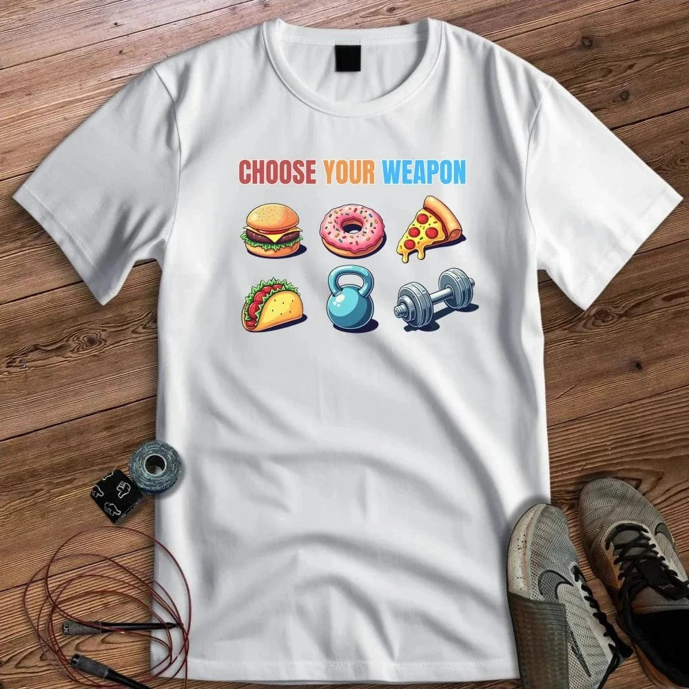 CHOOSE YOUR WEAPON T-SHIRT