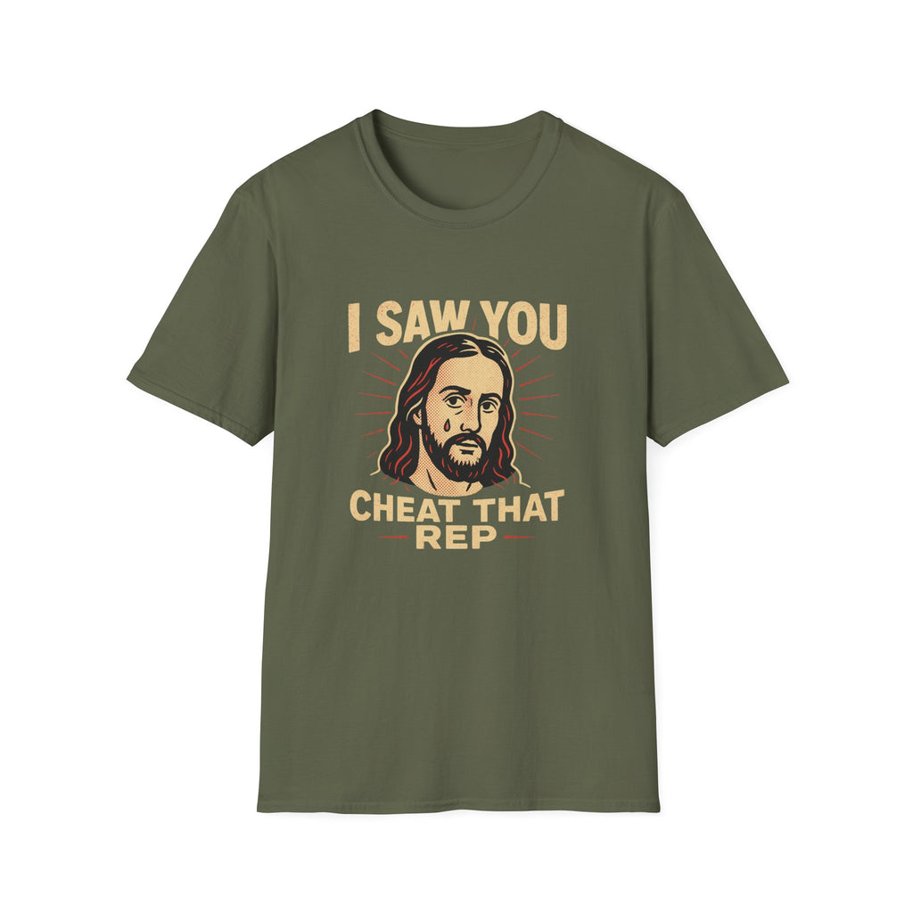 JESUS CHEAT THAT REP T-SHIRT