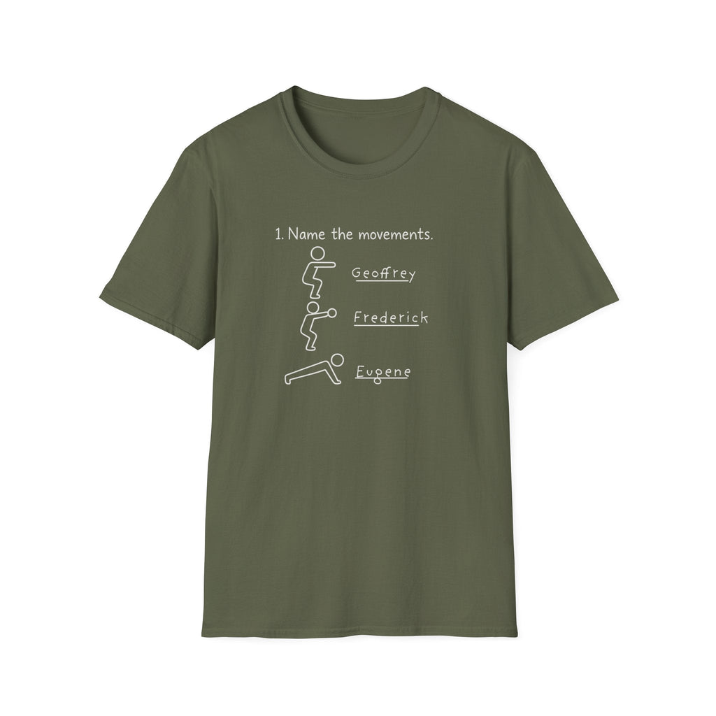 NAME THE MOVEMENTS T-SHIRT