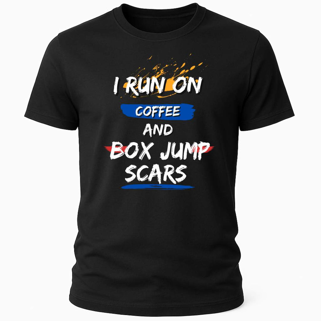COFFEE AND BOX JUMP SCARS T-SHIRT