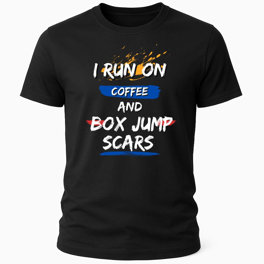 COFFEE AND BOX JUMP SCARS T-SHIRT