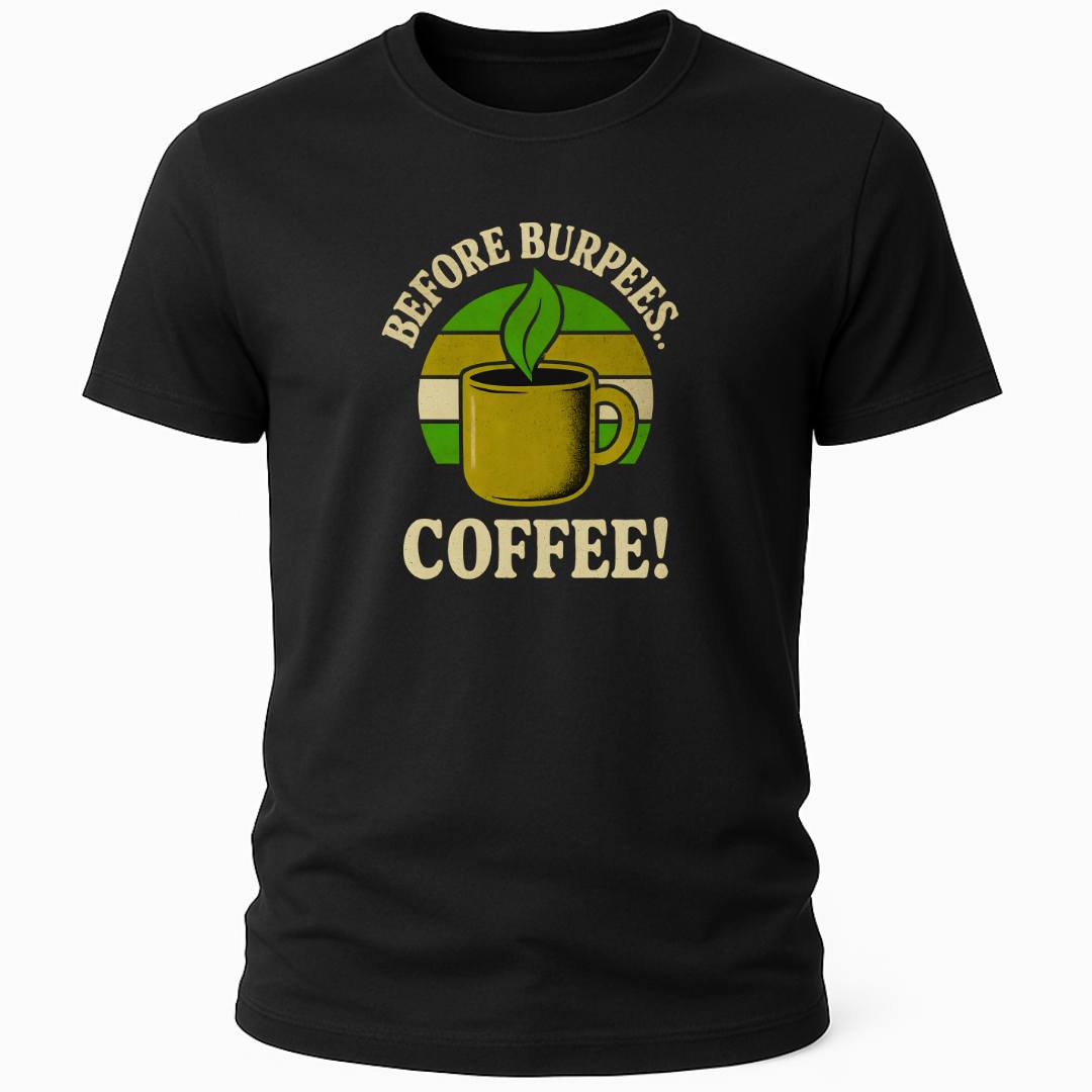 BEFORE BURPEES COFFEE T-SHIRT
