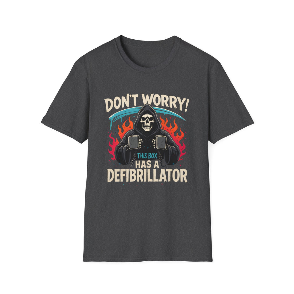 BOX HAS DEFIBRILLATOR T-SHIRT