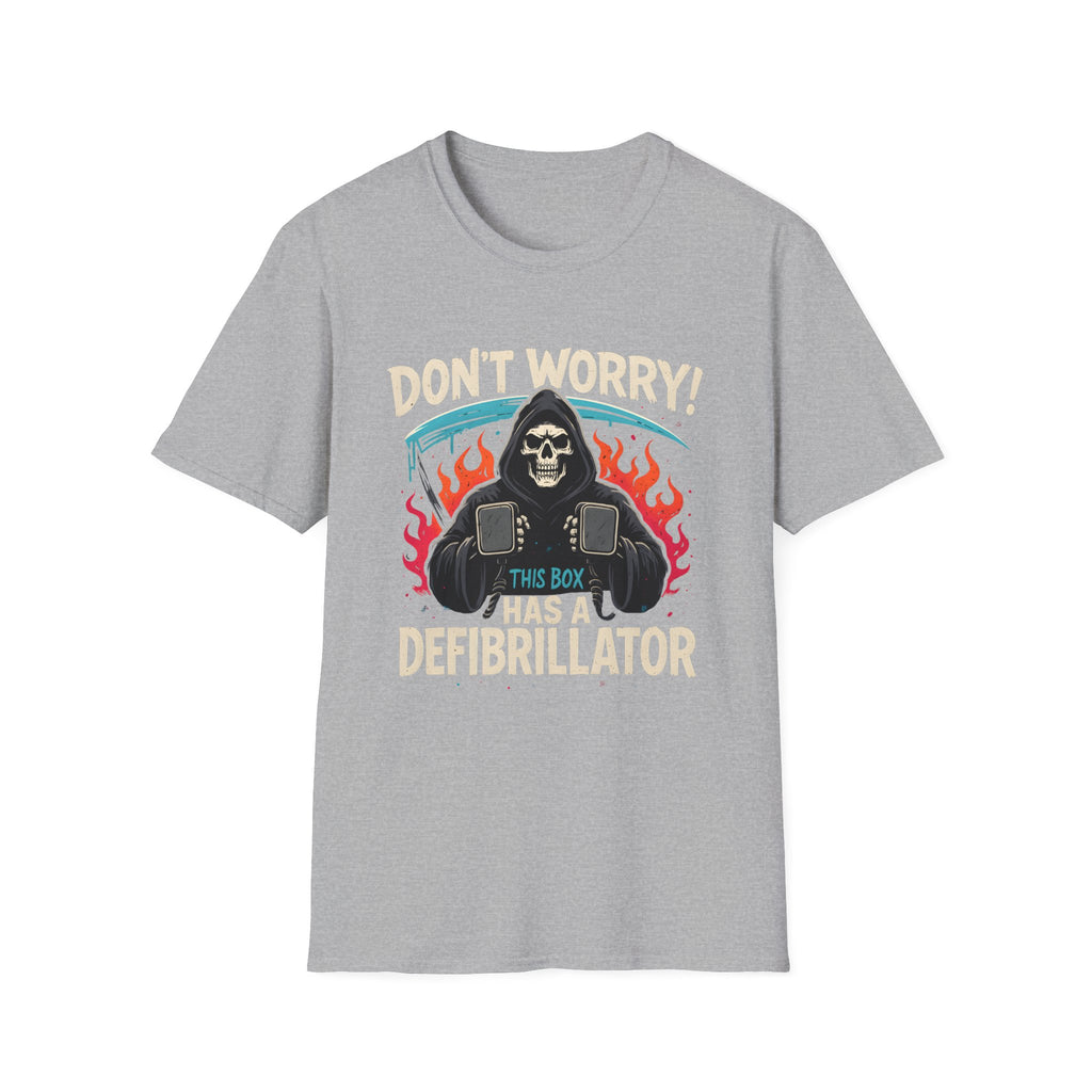 BOX HAS DEFIBRILLATOR T-SHIRT