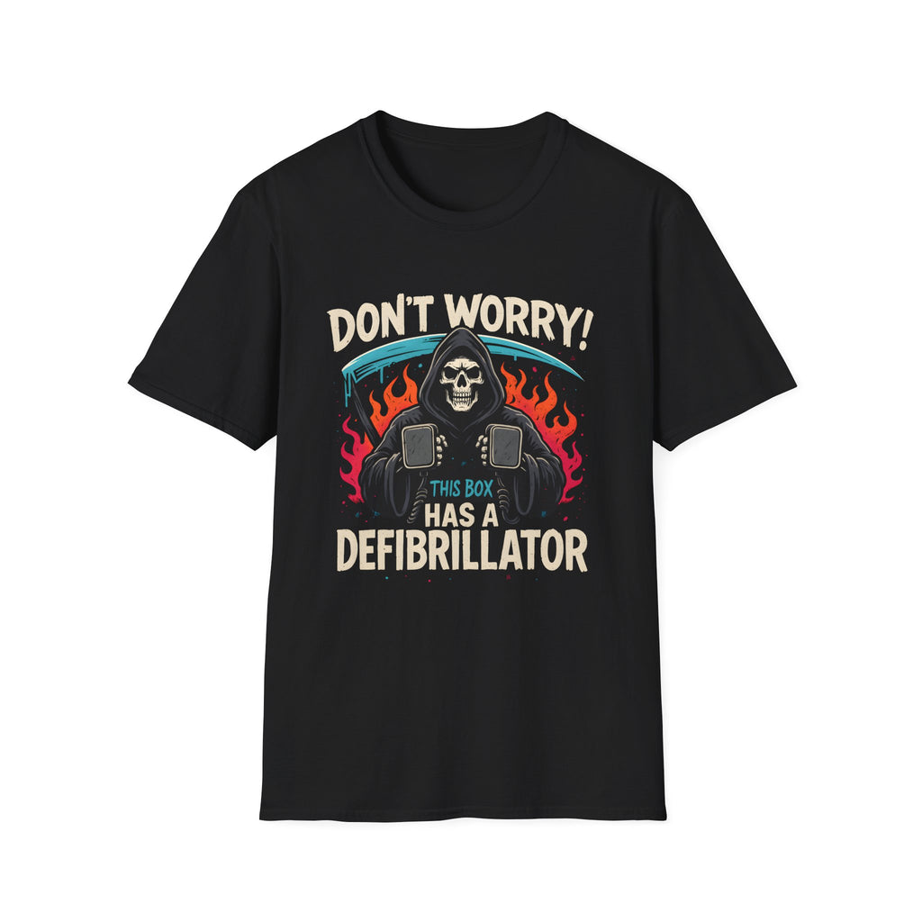 BOX HAS DEFIBRILLATOR T-SHIRT
