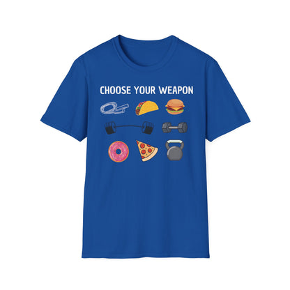 CHOOSE YOUR WEAPON T-SHIRT