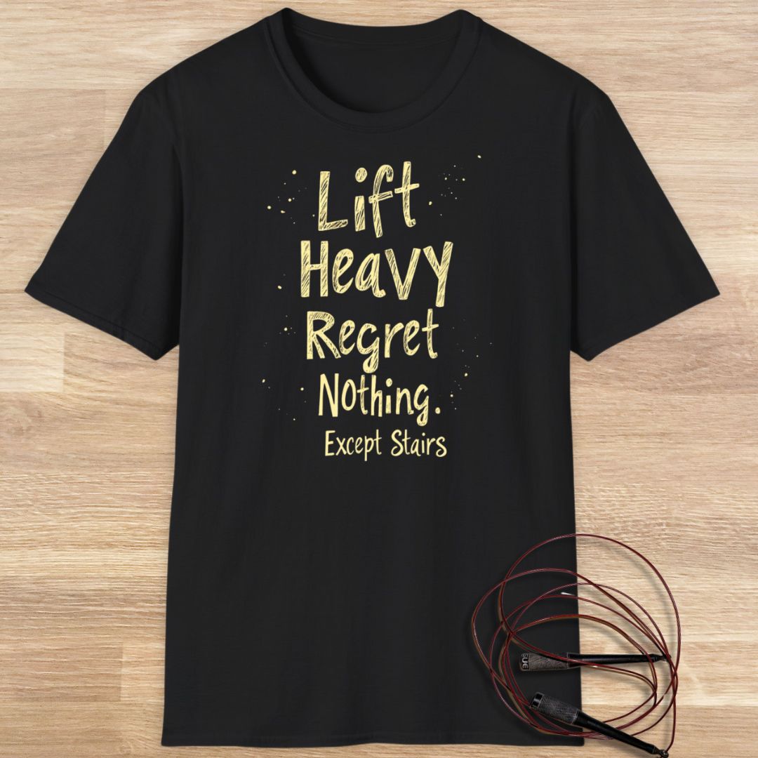 LIFT HEAVY REGRET NOTHING T-SHIRT