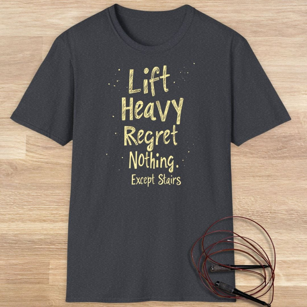 LIFT HEAVY REGRET NOTHING T-SHIRT