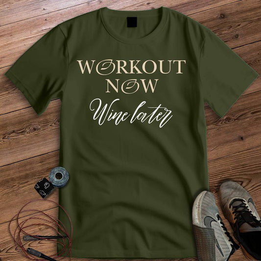 WORKOUT NOW, WINE LATE T-SHIRT