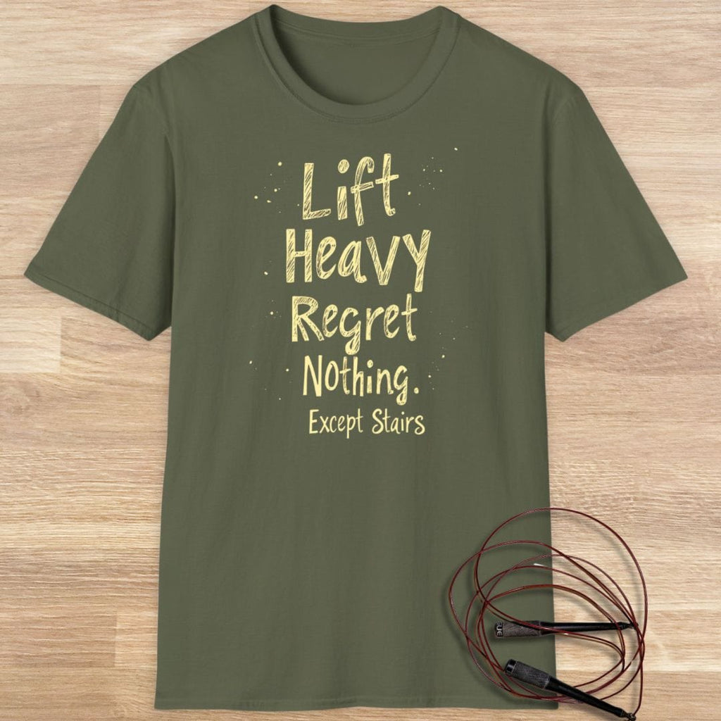 LIFT HEAVY REGRET NOTHING T-SHIRT