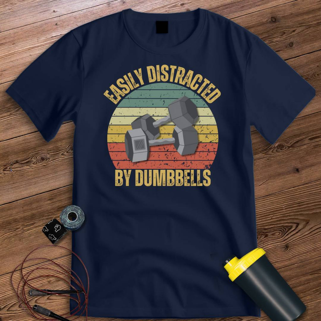 DISTRACTION BY DUMBBELLS T-SHIRT